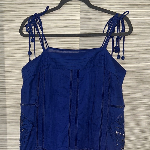 Farm Rio Blue Lace Sleeveless Maxi Dress Sz. M - Picture 5 of 11